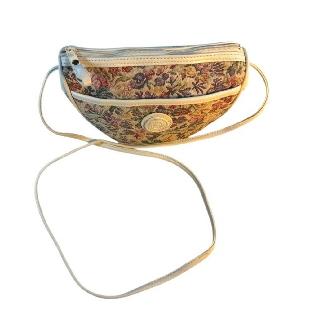 Vtg Mitzi Hand Bags Crossbody Purse Women Pastel Floral Tapestry Grandma Cottage
